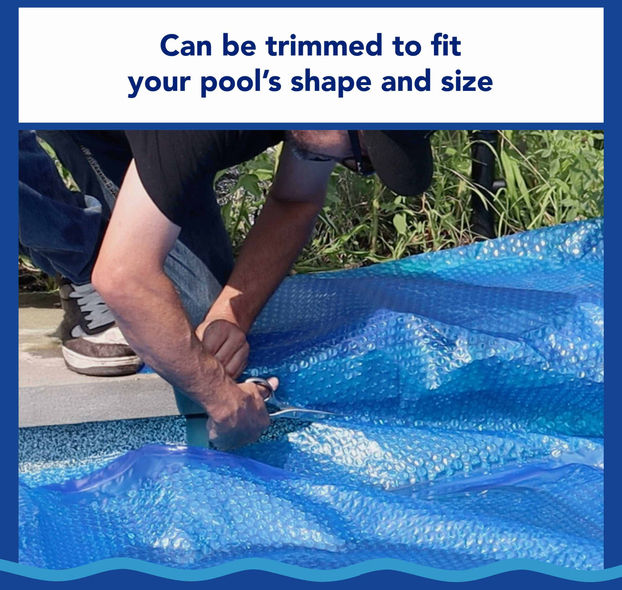14' x 28' Rectangle Premium Blue Solar Blanket