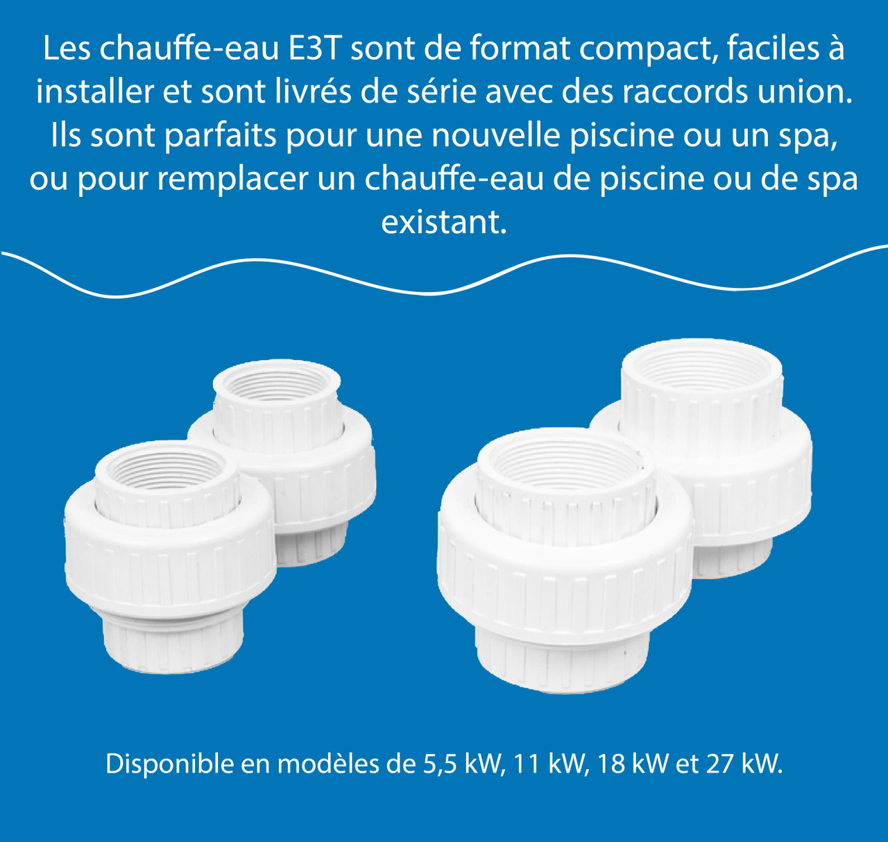 Chauffe‑piscine et spa numérique Raypak 5,5 kW