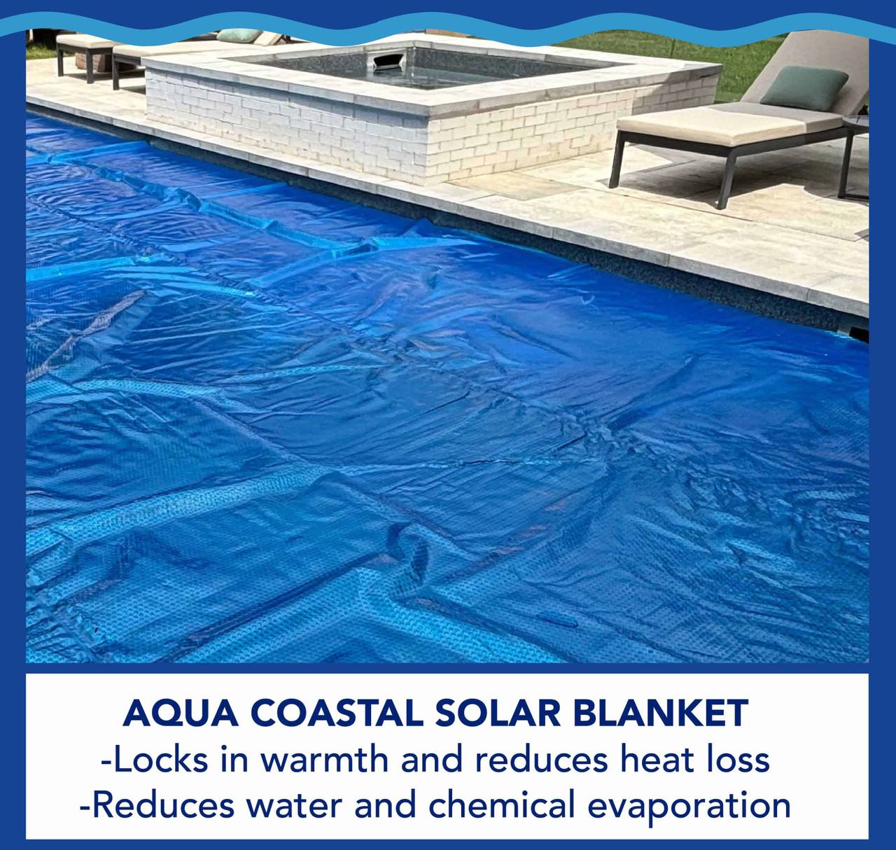 18' x 36' Rectangle Premium Blue Solar Blanket