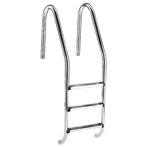 2 Step Stainless Steel In Ground Ladder with Resin Tread