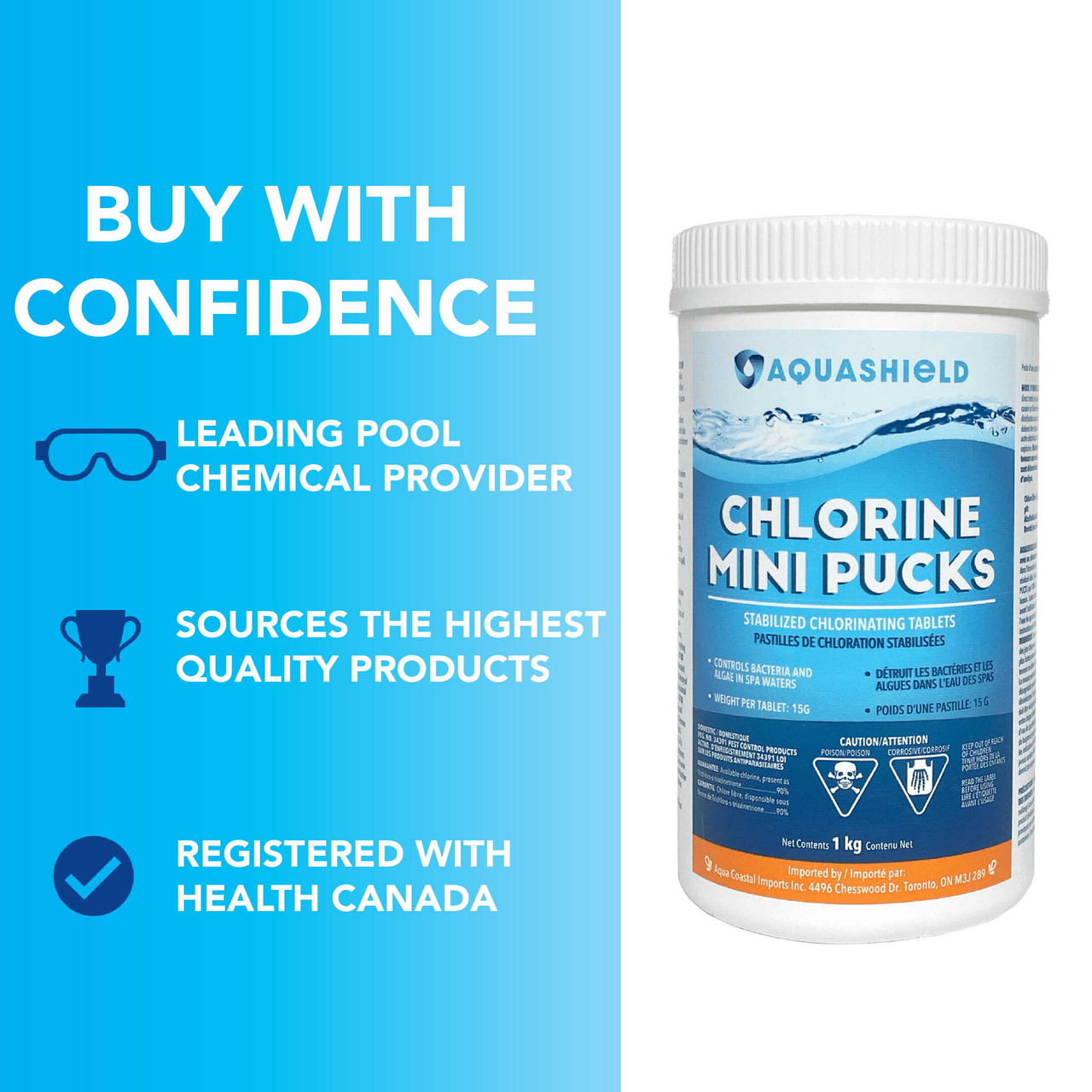 Chlorine Stabilizing 1" Mini Pucks