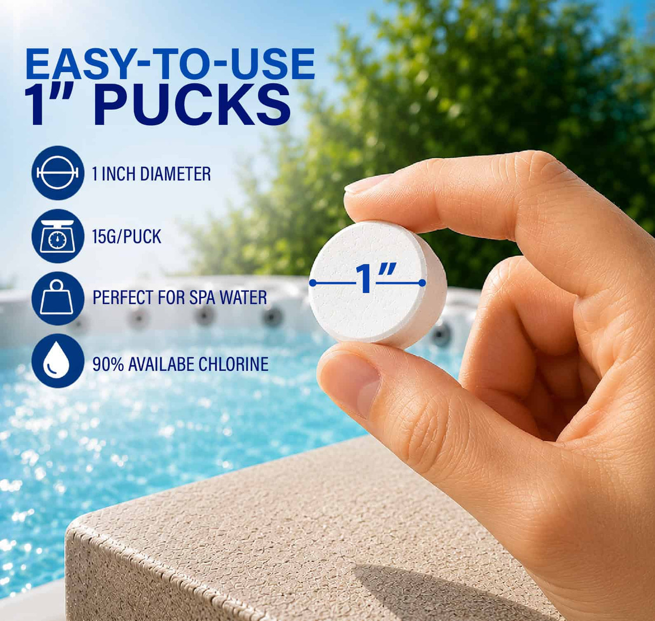 Chlorine Stabilizing 1" Mini Pucks