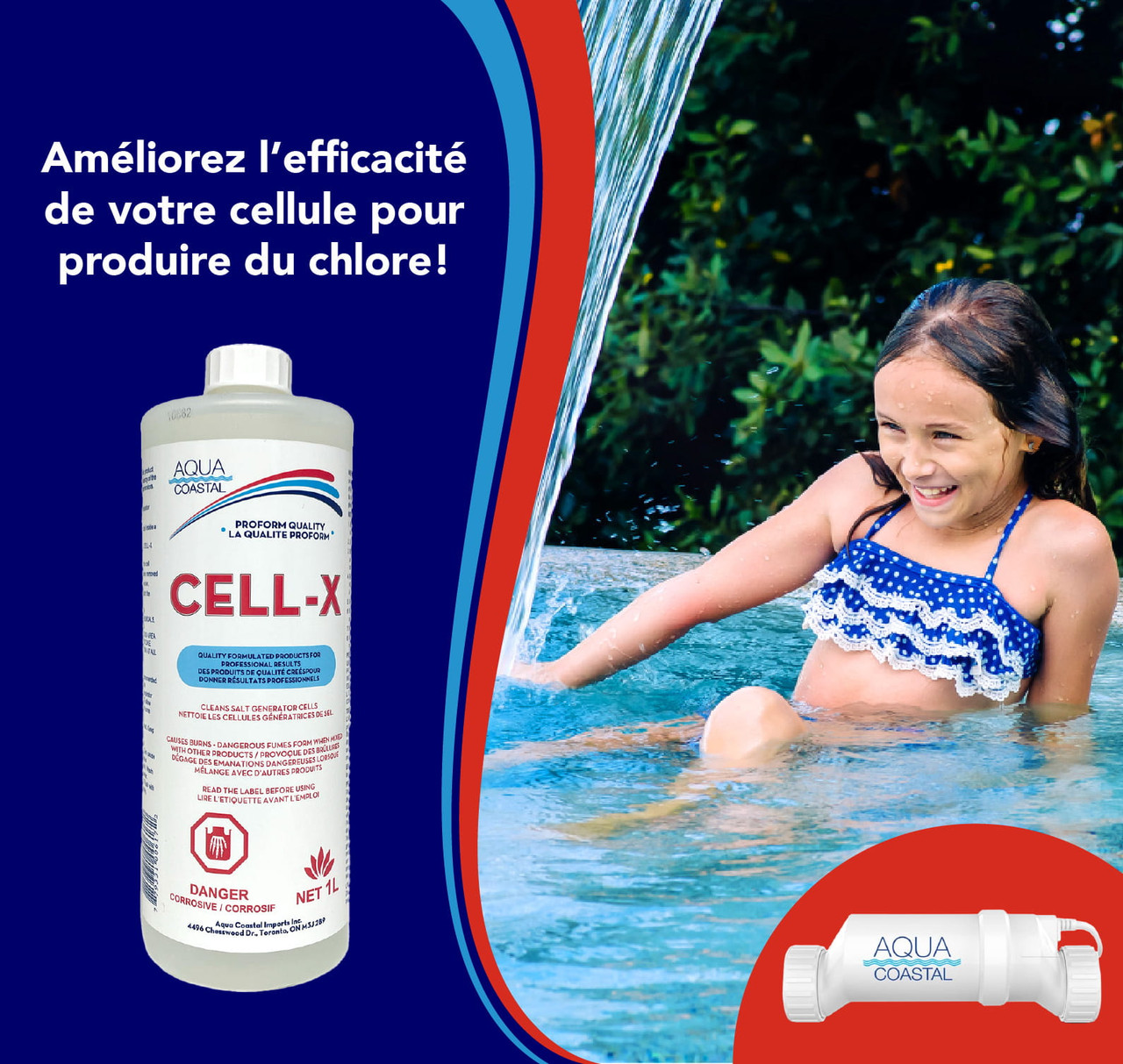 Produit chimique spécialisé pour piscine Cell-X 1 L