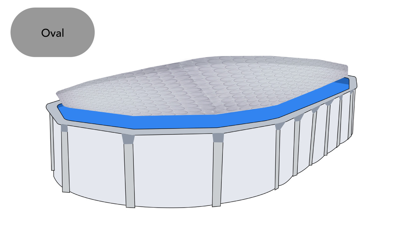 15' x 30' Oval Clear Deluxe Solar Blanket