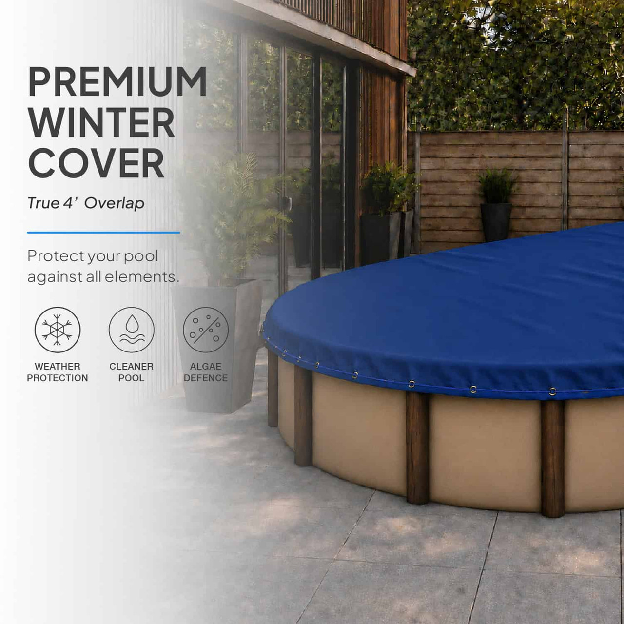 12'x24' Elite Pro-Shield Oval Above Ground Winter Pool Cover