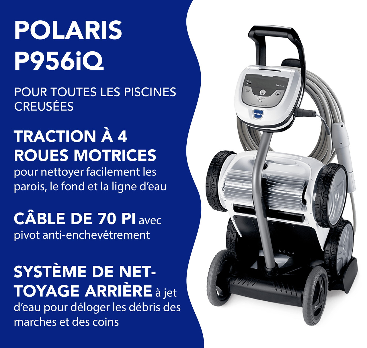 Nettoyeur de piscine robotisé Polaris P965iQ 4RM