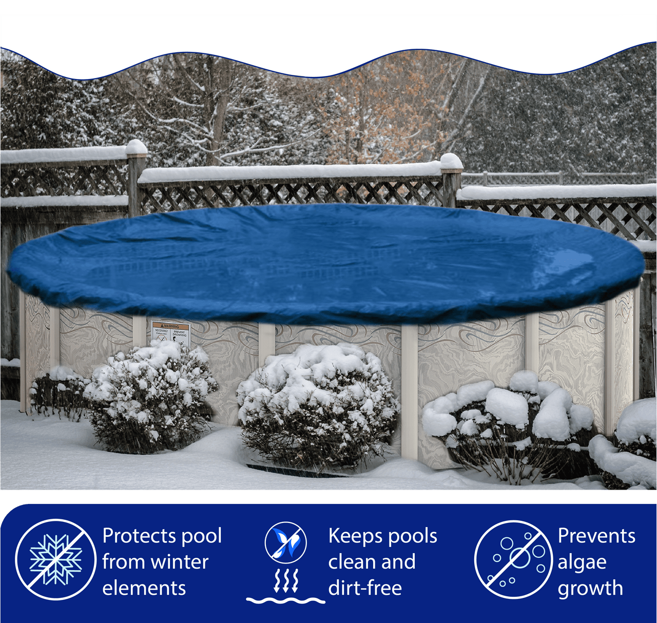 30' Round  Elite Pro-Shield Above Ground Winter Pool Cover