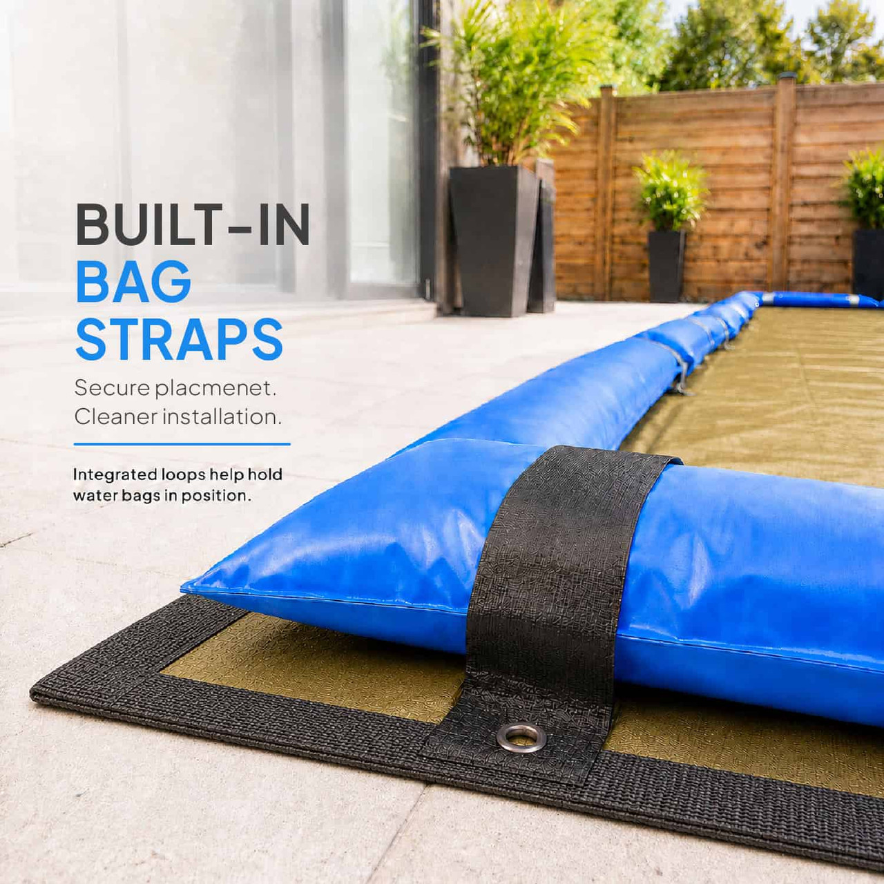 16'x32' Premium Tan Rectangular Winter In-Ground Pool Cover