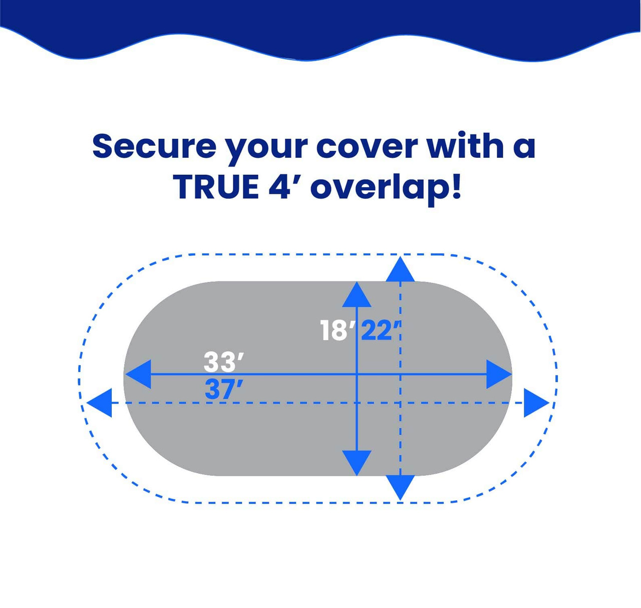 18'x33' Platinum Pro-Shield Oval Above Ground Winter Pool Cover