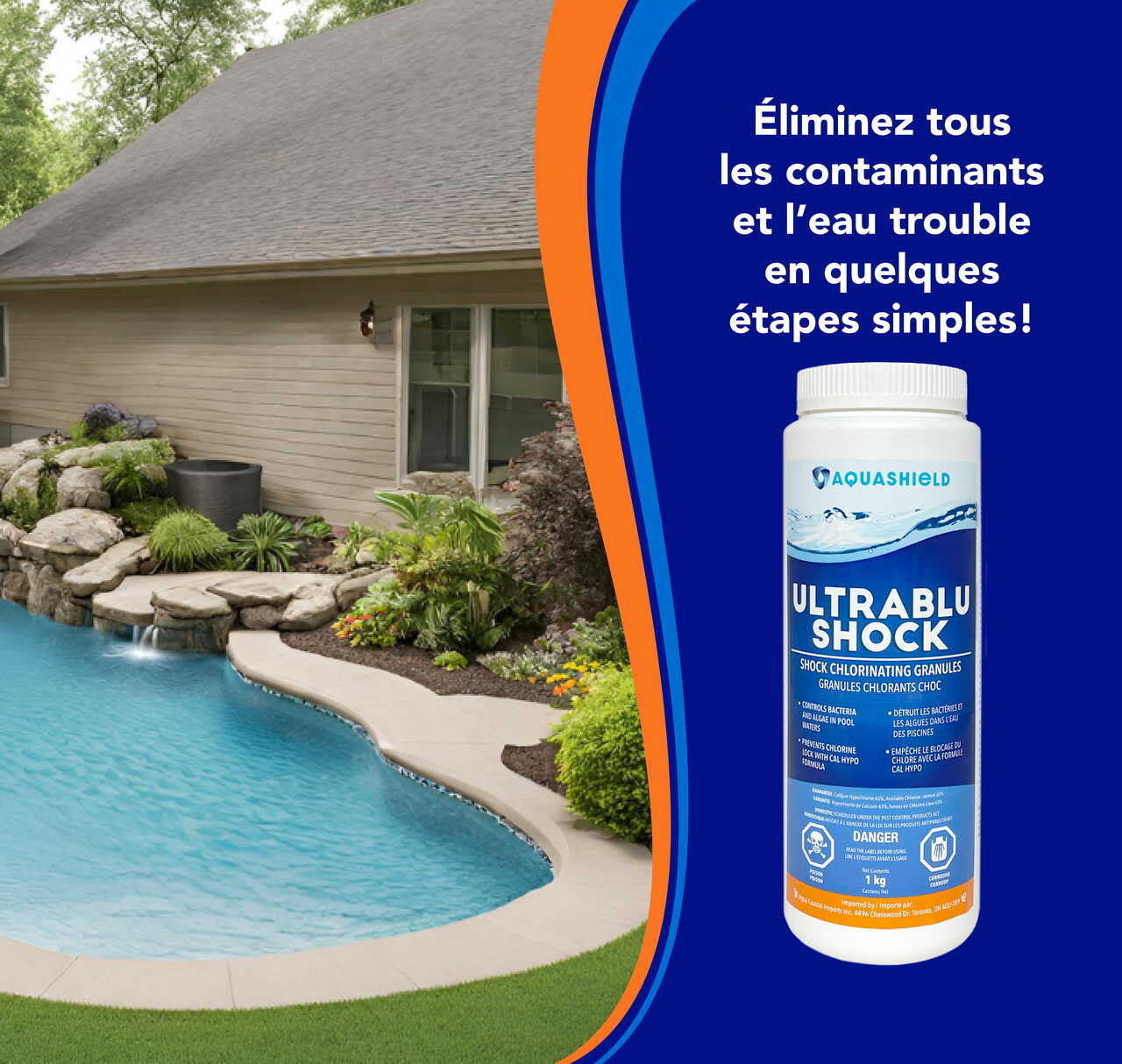 Chlore choc pour piscine Ultrablu et super chlorinateur (2 kg)