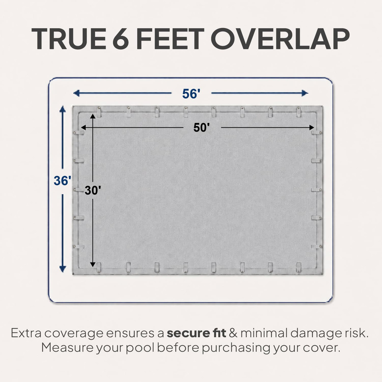 30'x50'  Platinum Pro-Shield Rectangle Winter Pool Cover