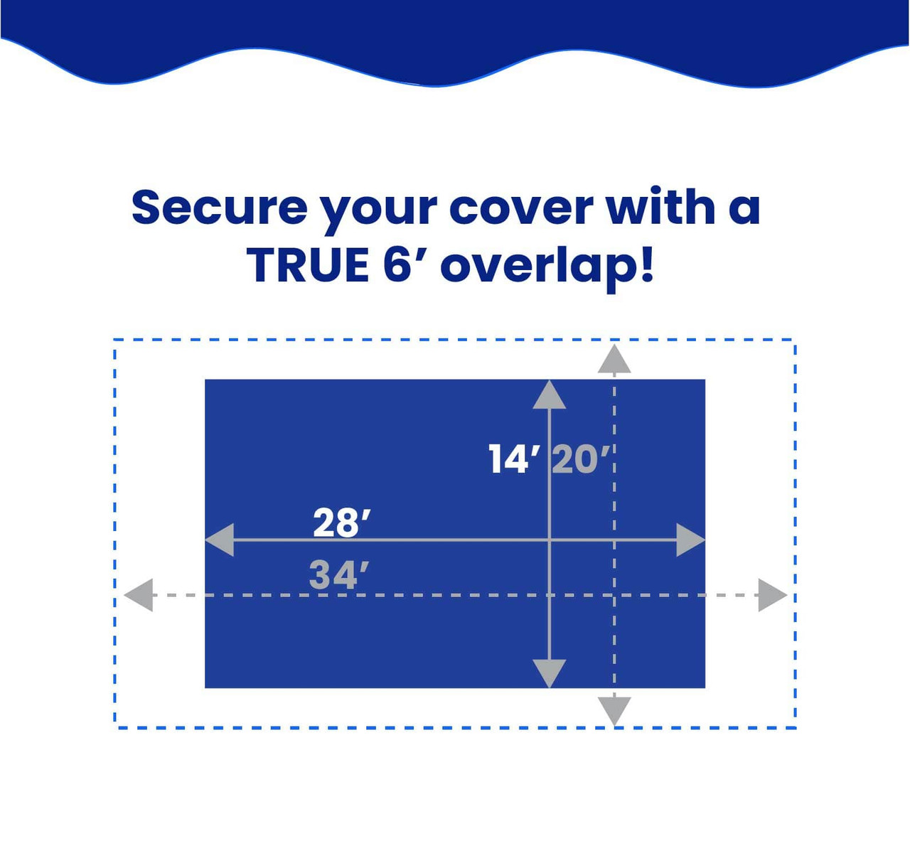 14'x28' Elite Pro-Shield Rectangle Winter Pool Cover