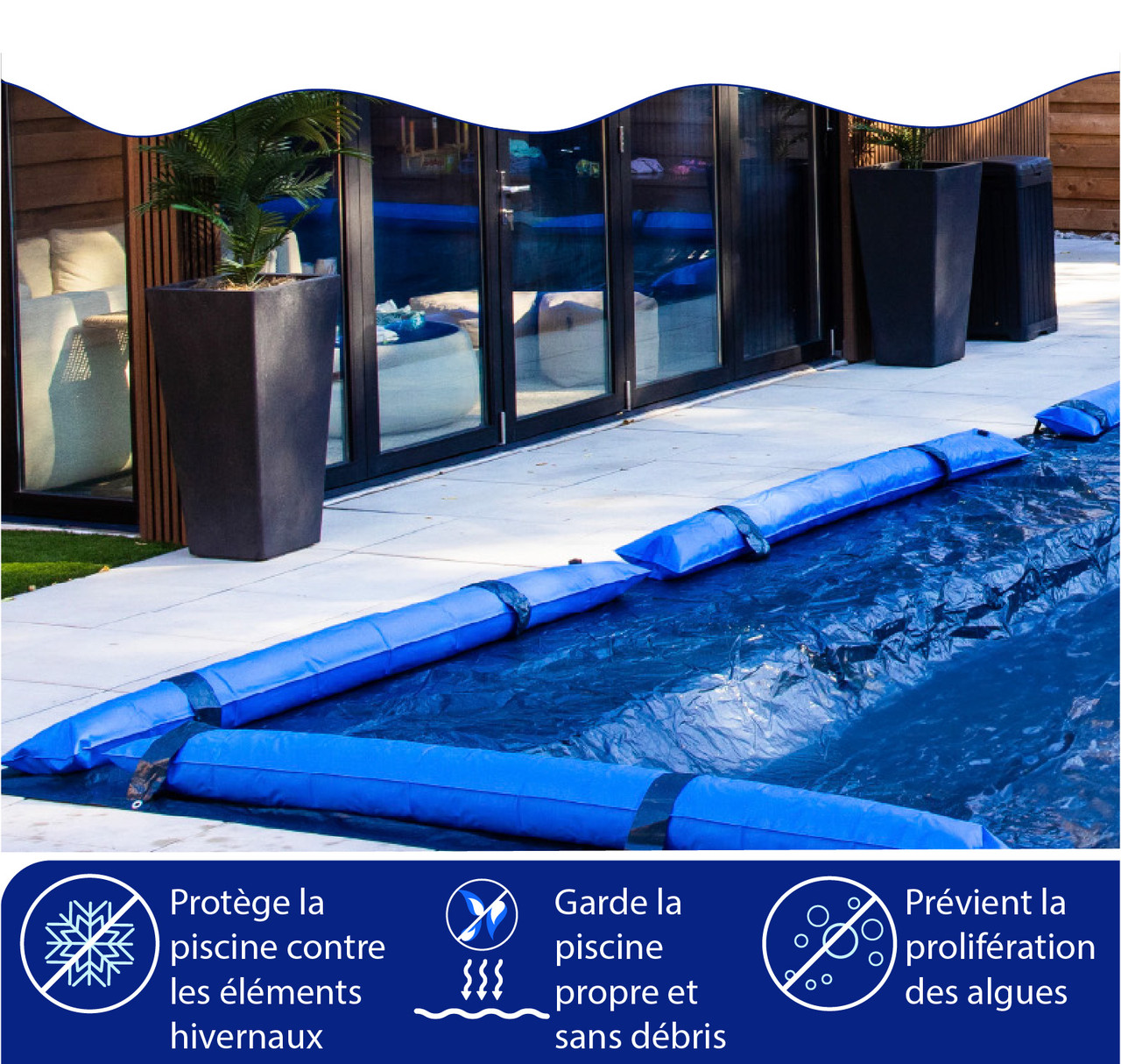 Toile d’hiver rectangulaire Elite Pro-Shield de 14'x 28' pour piscine