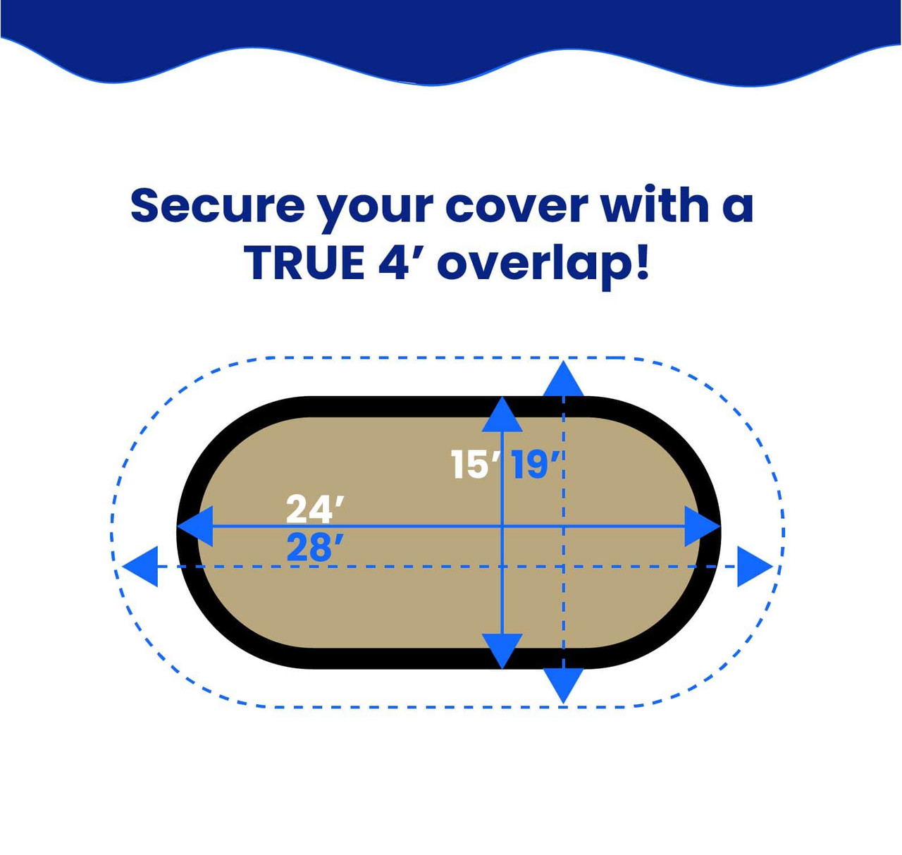 15'x24' Premium Tan Oval Winter Above-Ground Pool Cover