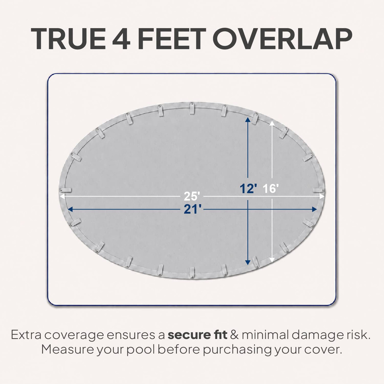 12'x21' Platinum Pro-Shield Oval Above Ground Winter Pool Cover