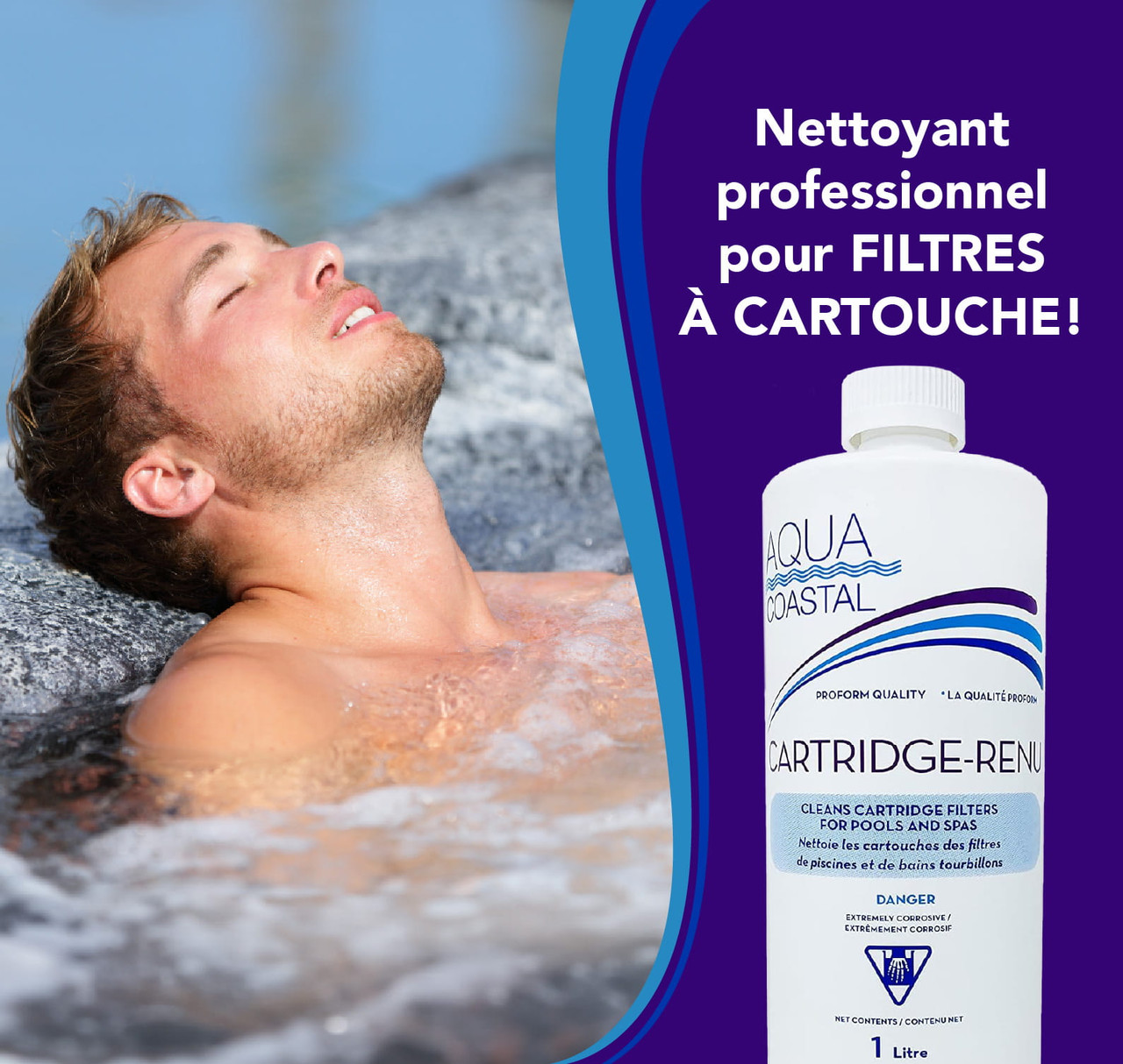 Nettoyant Cartridge Renu pour cartouches de remplacement de filtres de spa