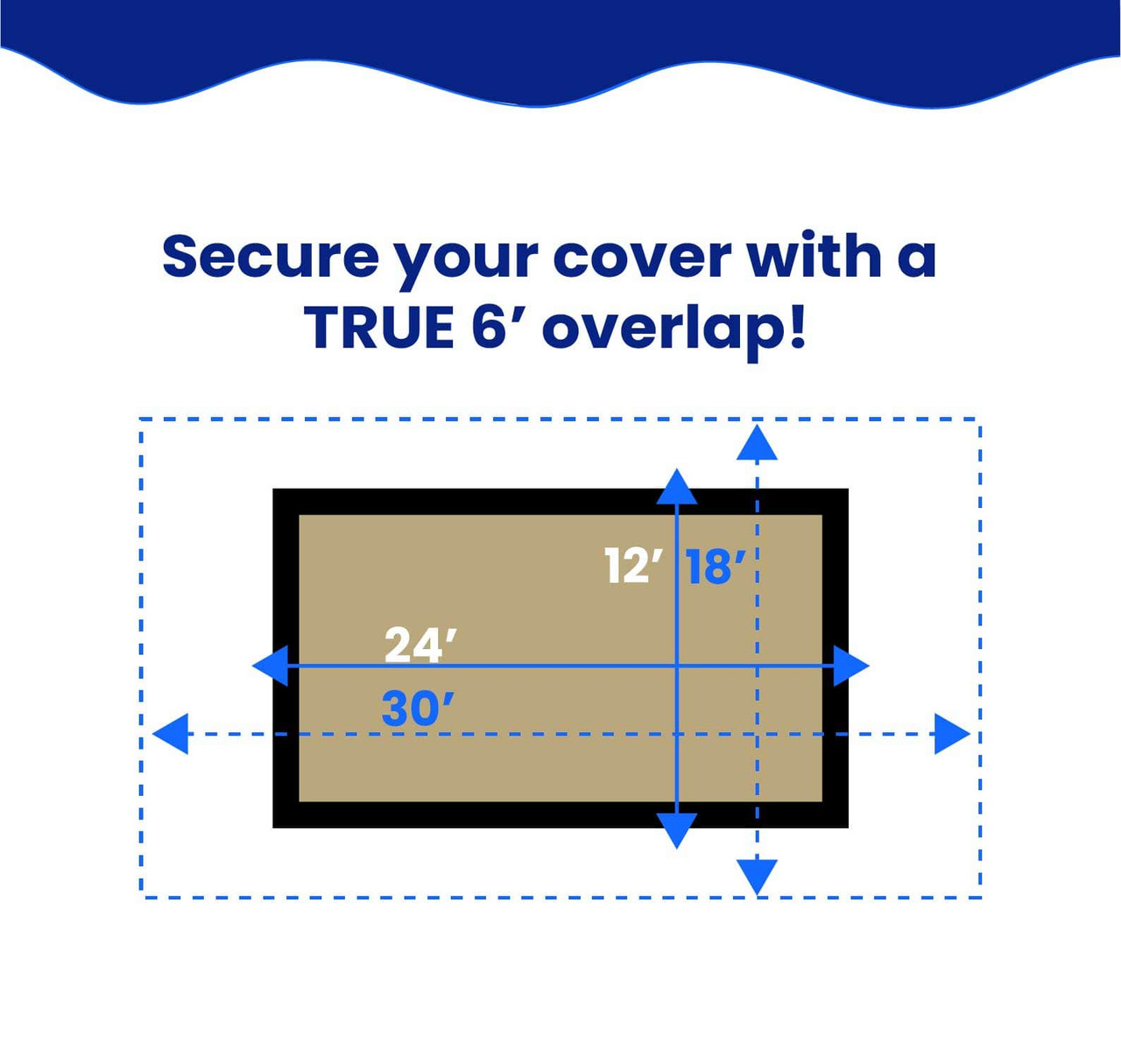 12'x24' Premium Tan Rectangular Winter In-Ground Pool Cover