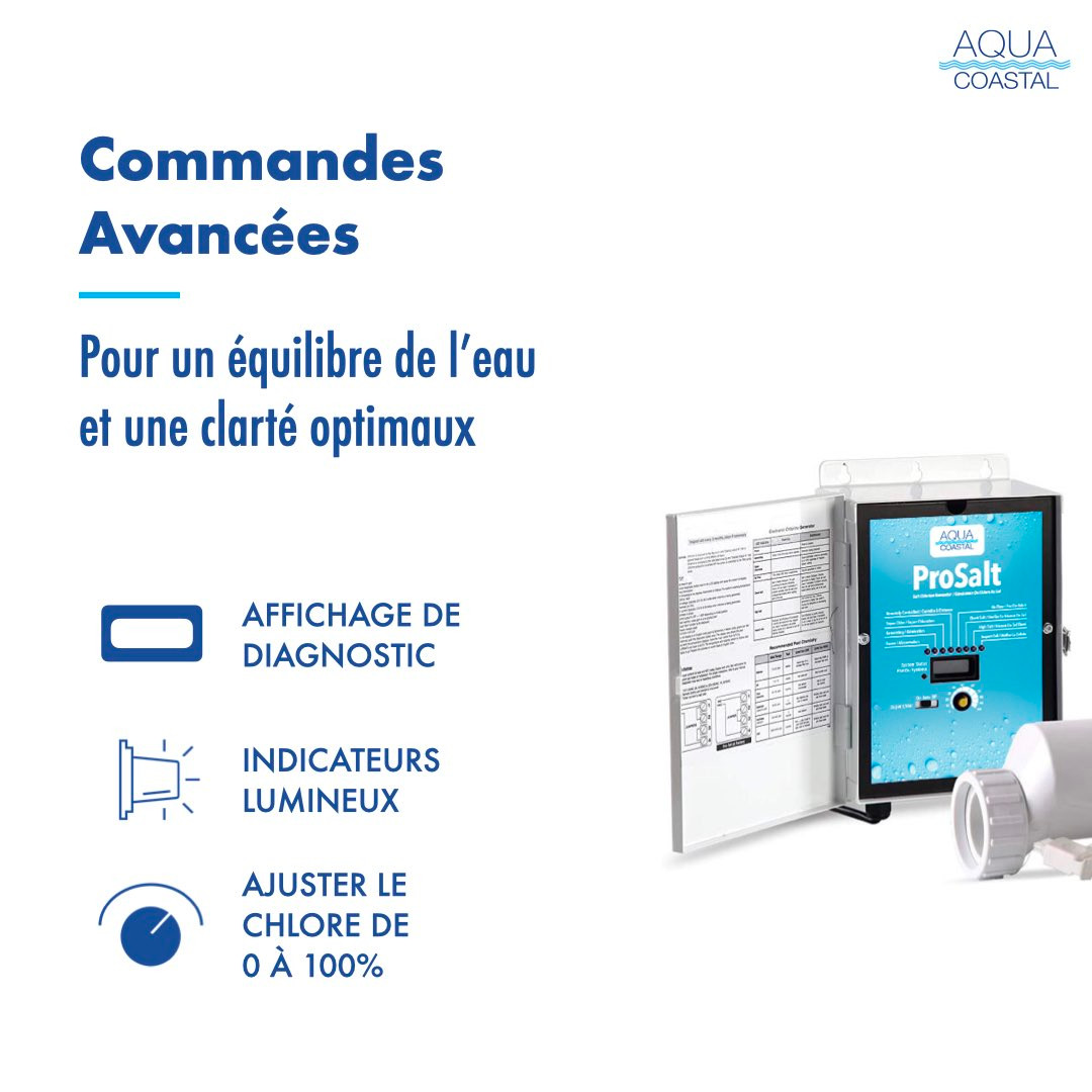 Générateur au sel Aqua Coastal ProSalt avec cellule 25 000 gallons