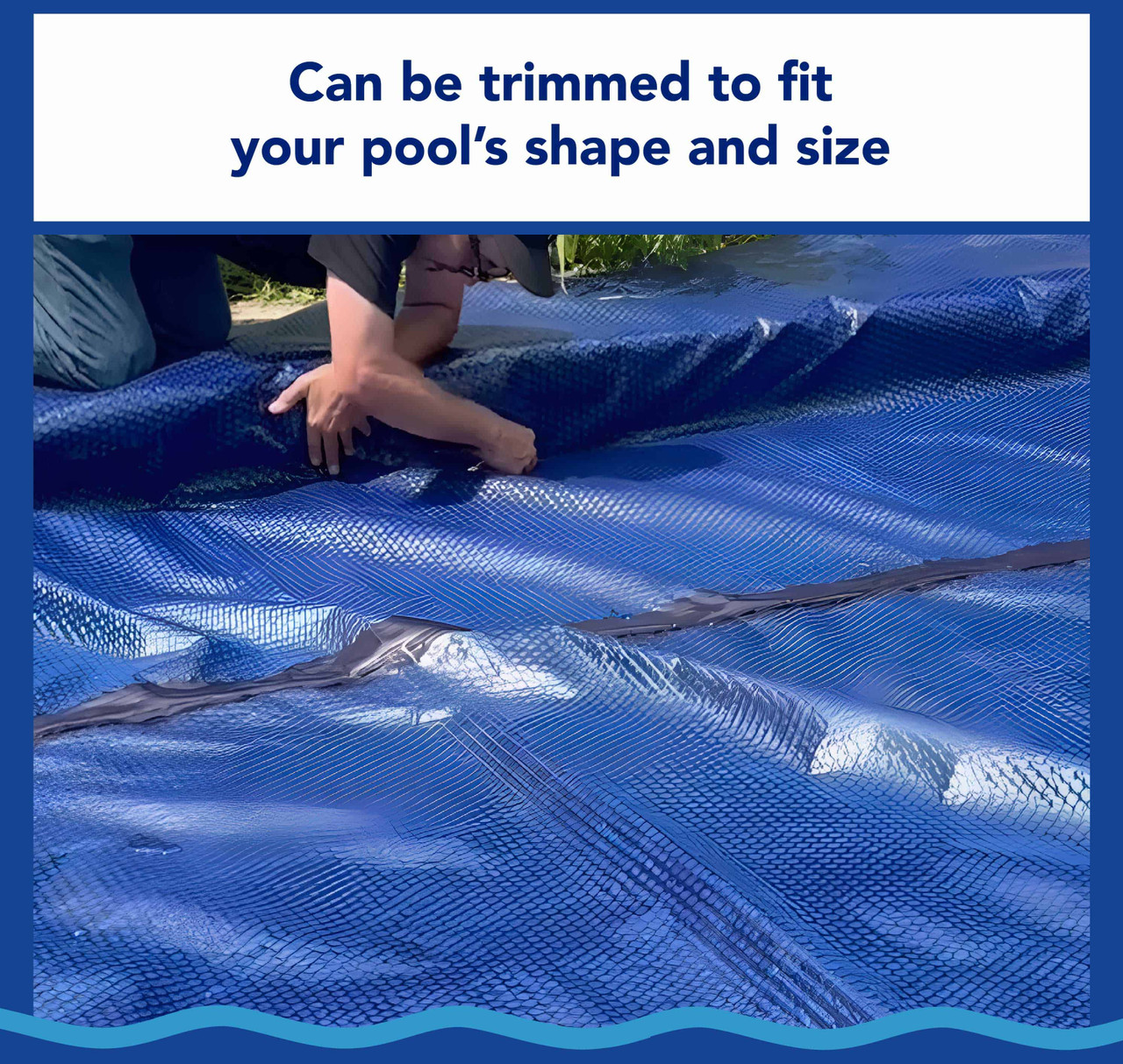 15' Round Premium Black and Blue Solar Blanket