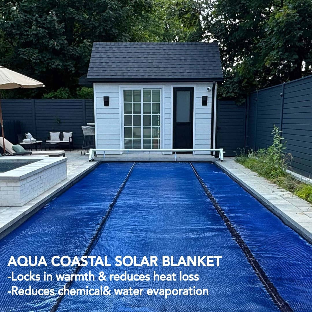 12' x 24' Rectangle Premium Black and Blue Solar Blanket