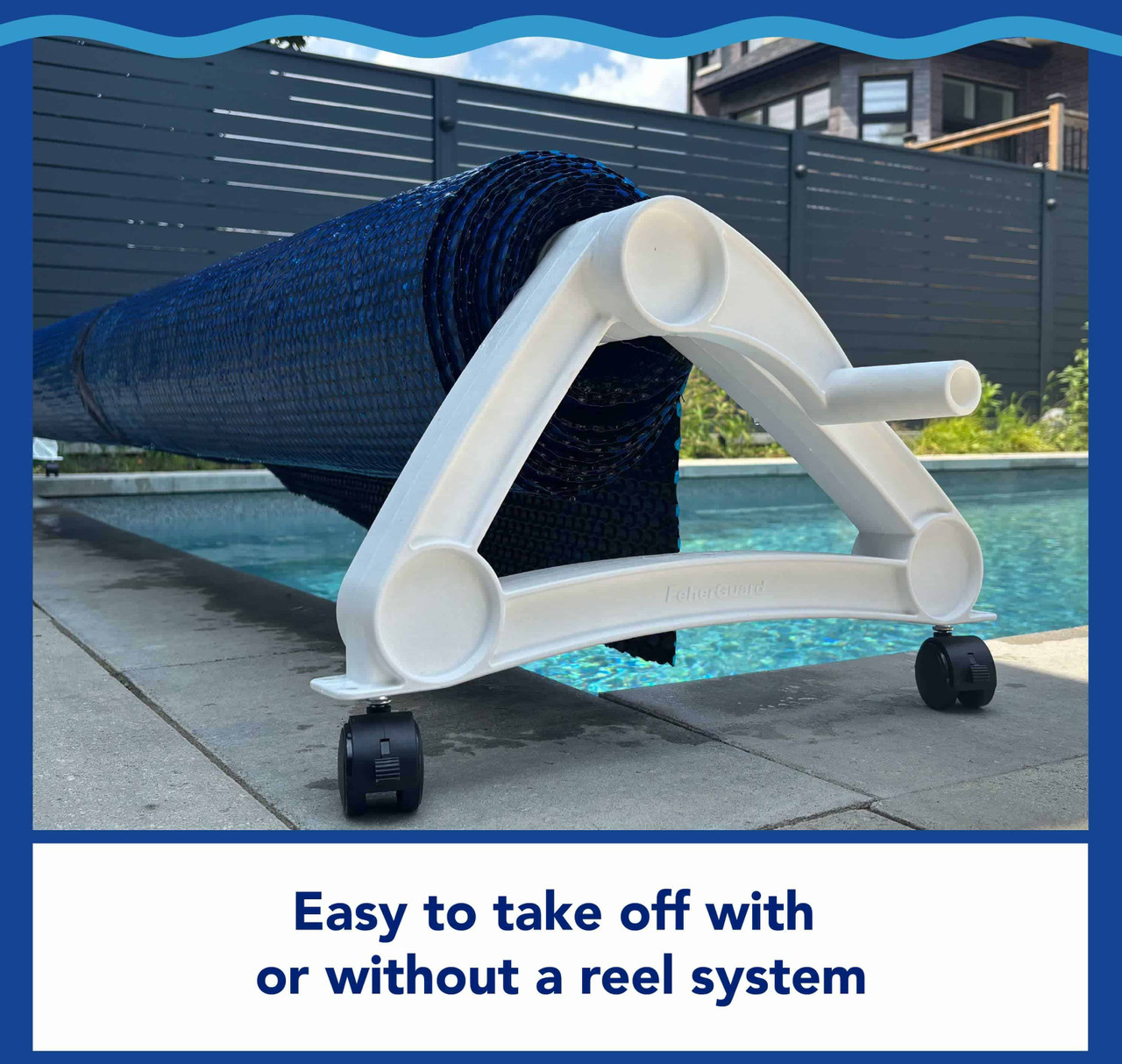 14' x 28' Rectangle Premium Black and Blue Solar Blanket