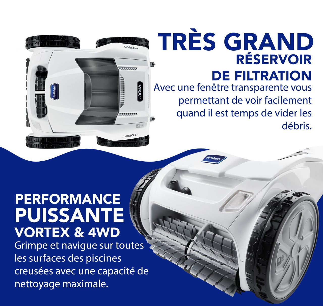 Nettoyeur de piscine robotisé Polaris VRXiQ