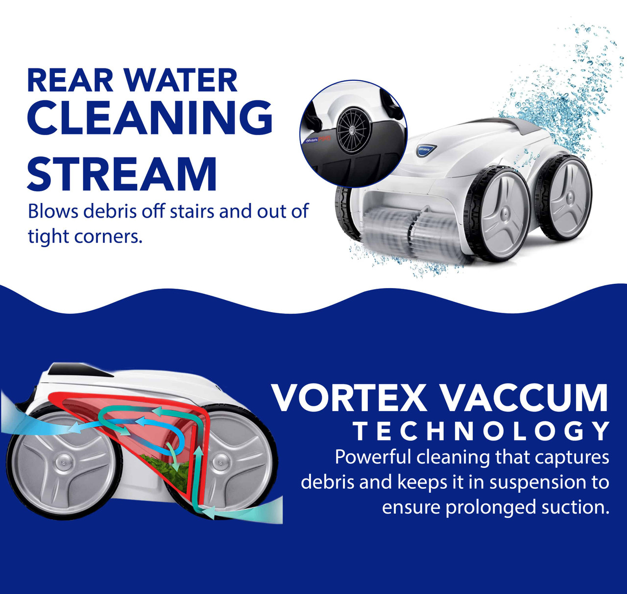 OPEN BOX Polaris P945 Premium Robotic Automatic Pool Cleaner & Cart