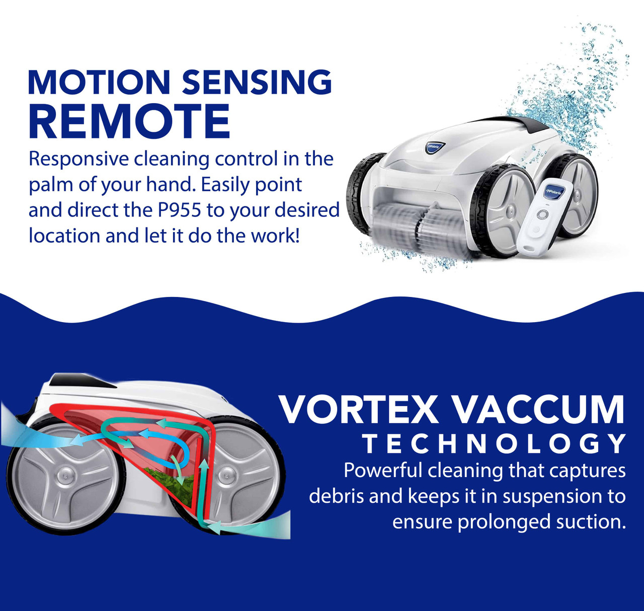 OPEN BOX Polaris P955 4WD Robotic Pool Cleaner with Remote