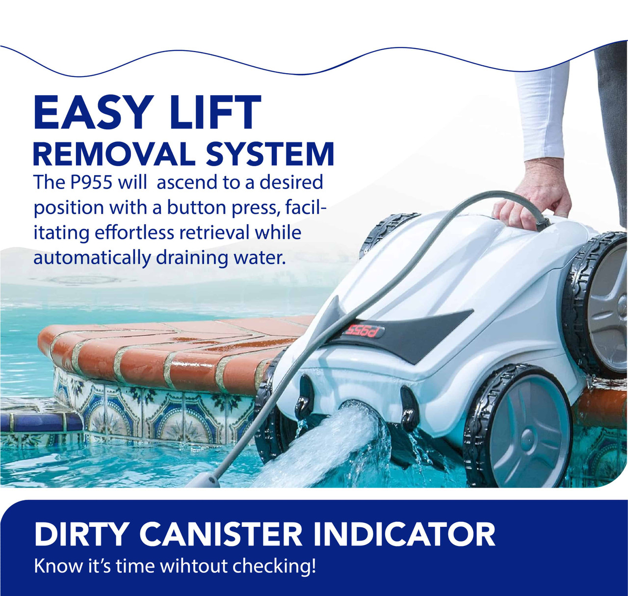 OPEN BOX Polaris P955 4WD Robotic Pool Cleaner with Remote