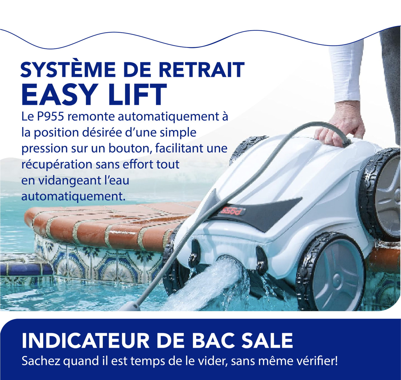 Boîte Ouverte - Nettoyeur robotisé Polaris P955 4RM avec télécommande