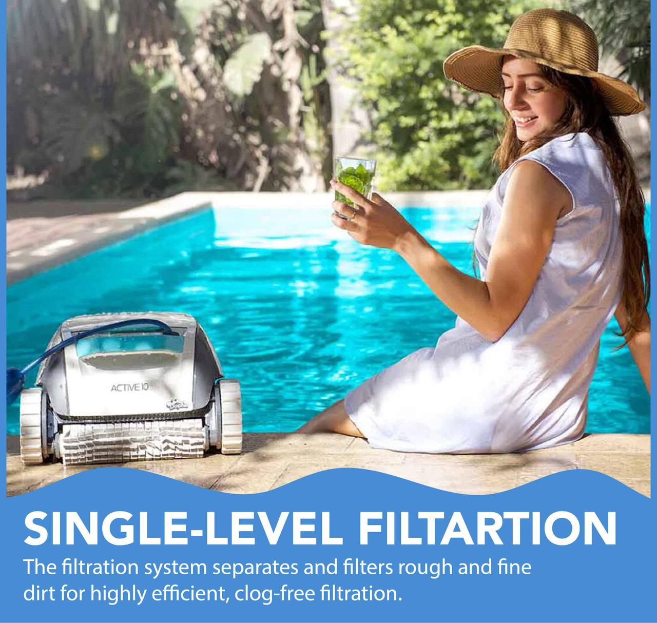 OPEN BOX Maytronics Dolphin Active 10 Above Ground Robotic Pool Cleaner