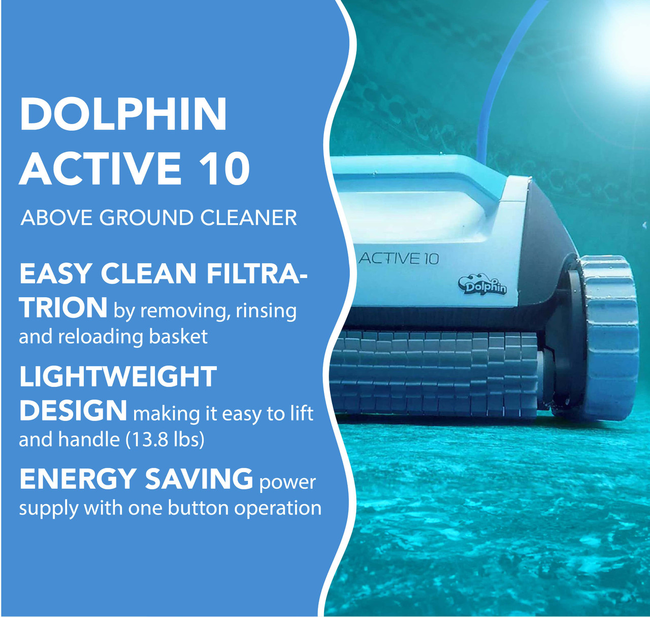 OPEN BOX Maytronics Dolphin Active 10 Above Ground Robotic Pool Cleaner