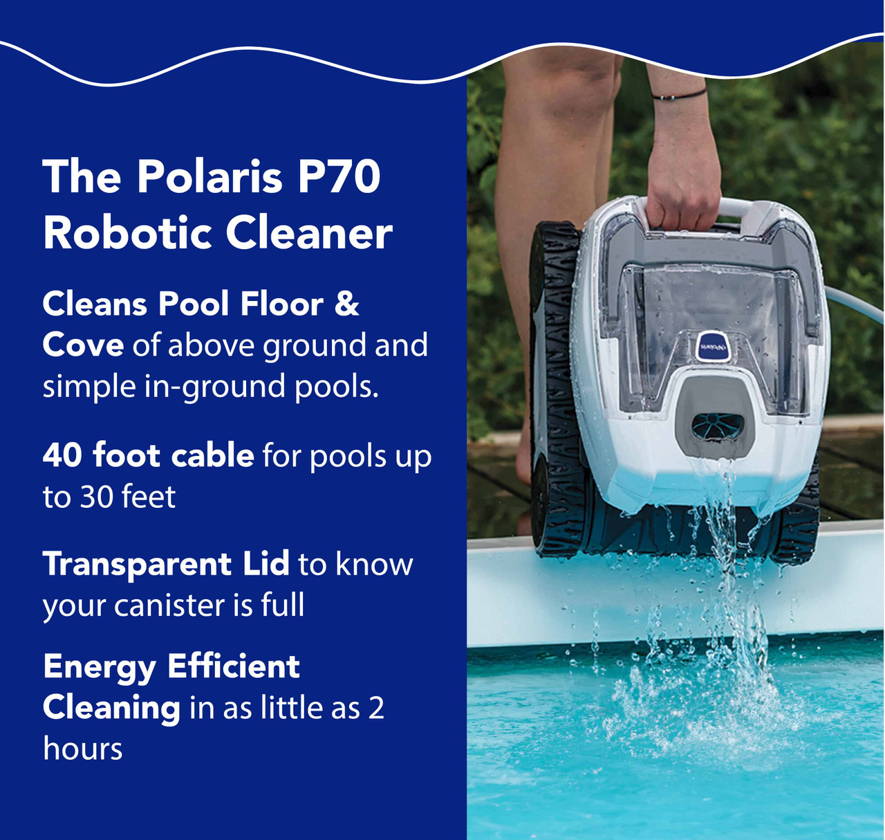 OPEN BOX Polaris P70 Robotic Above Ground Pool Cleaner