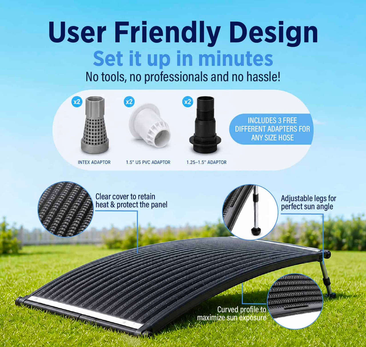 OPEN BOX AquaCurve PRO Solar Pool Heater