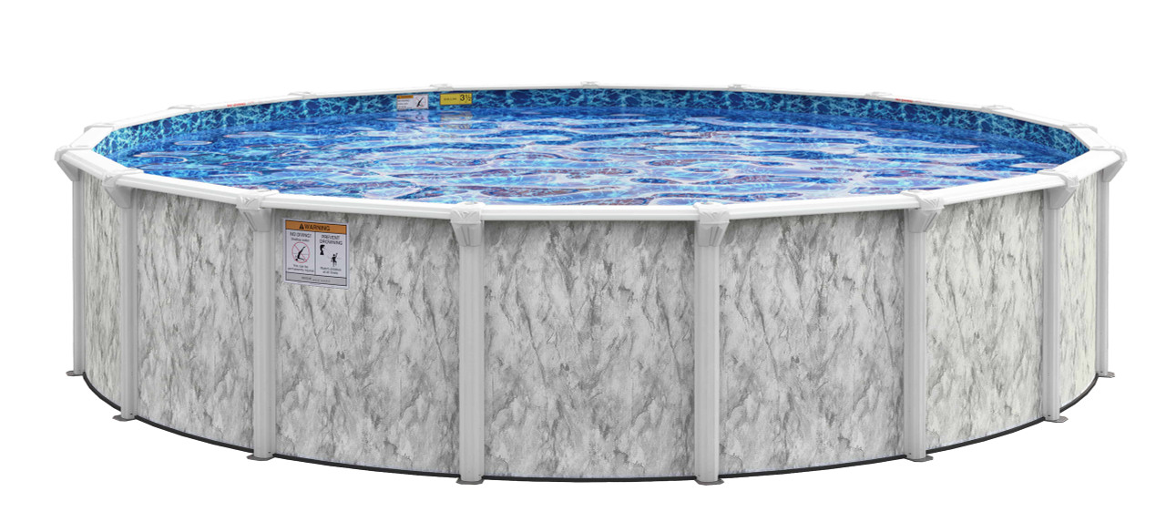 Silver Sea 21' Round Pool with Liner, Equipment, Ladder, Accessory & Plumbing Package