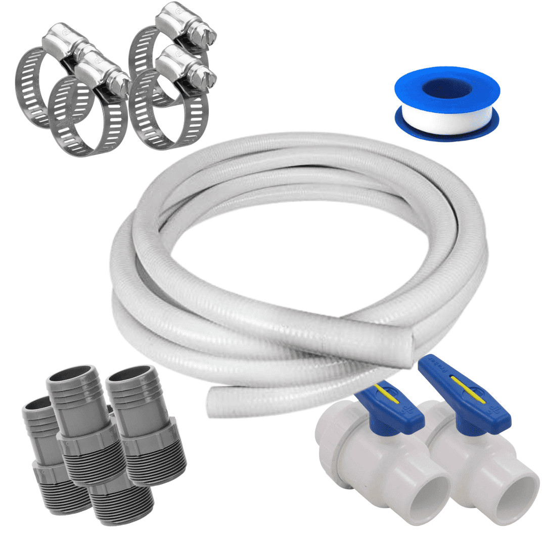 Piscine ovale Silver Sea 12' × 20' avec toile, équipement, échelle, accessoires et plomberie