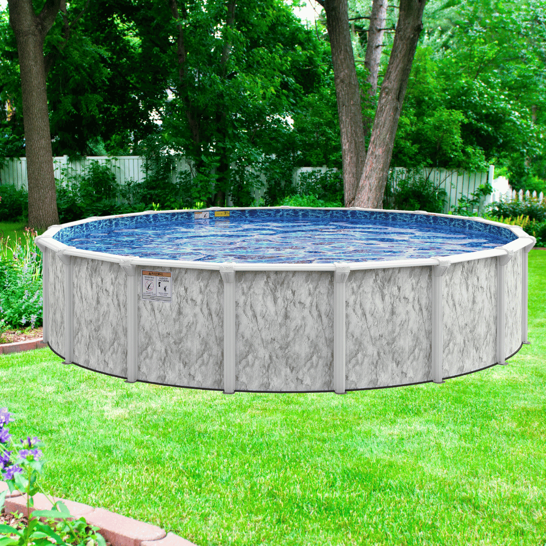 Silver Sea 16'x28' Oval Pool with Liner, Equipment, Ladder, Accessory & Plumbing Package