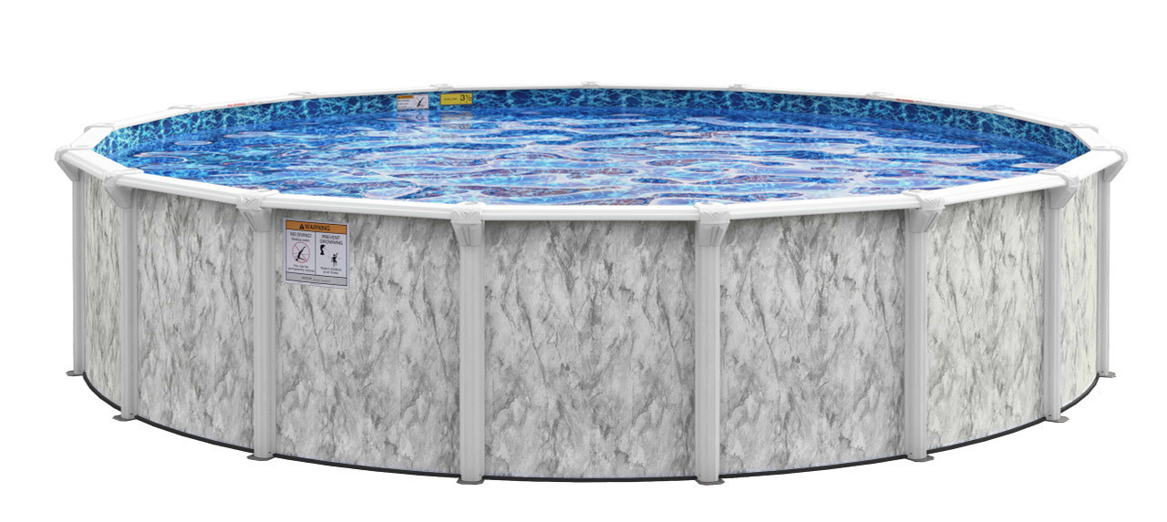 Silver Sea 18'x34' Oval Pool with Liner, Equipment, Ladder, Accessory & Plumbing Package