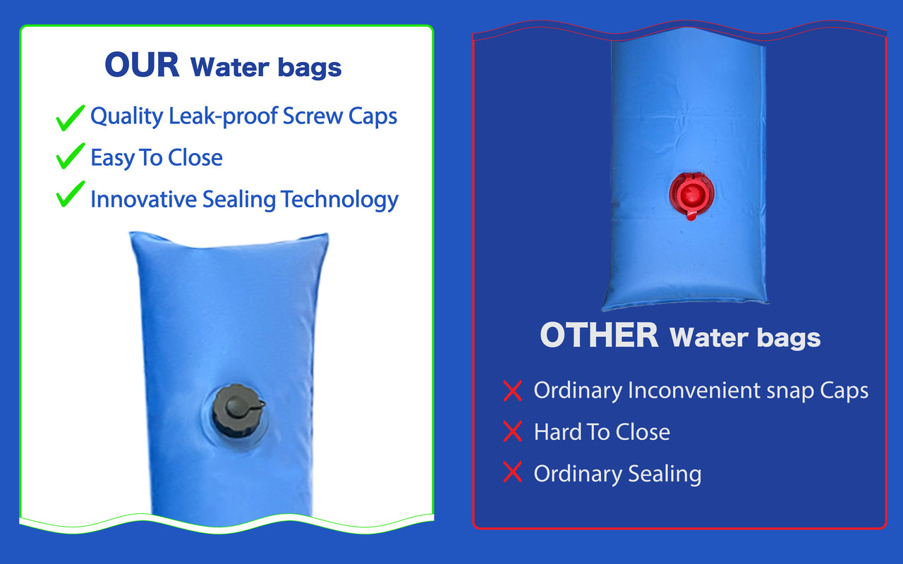Heavy Duty Water Bag 8', Single Chamber with Twist Cap