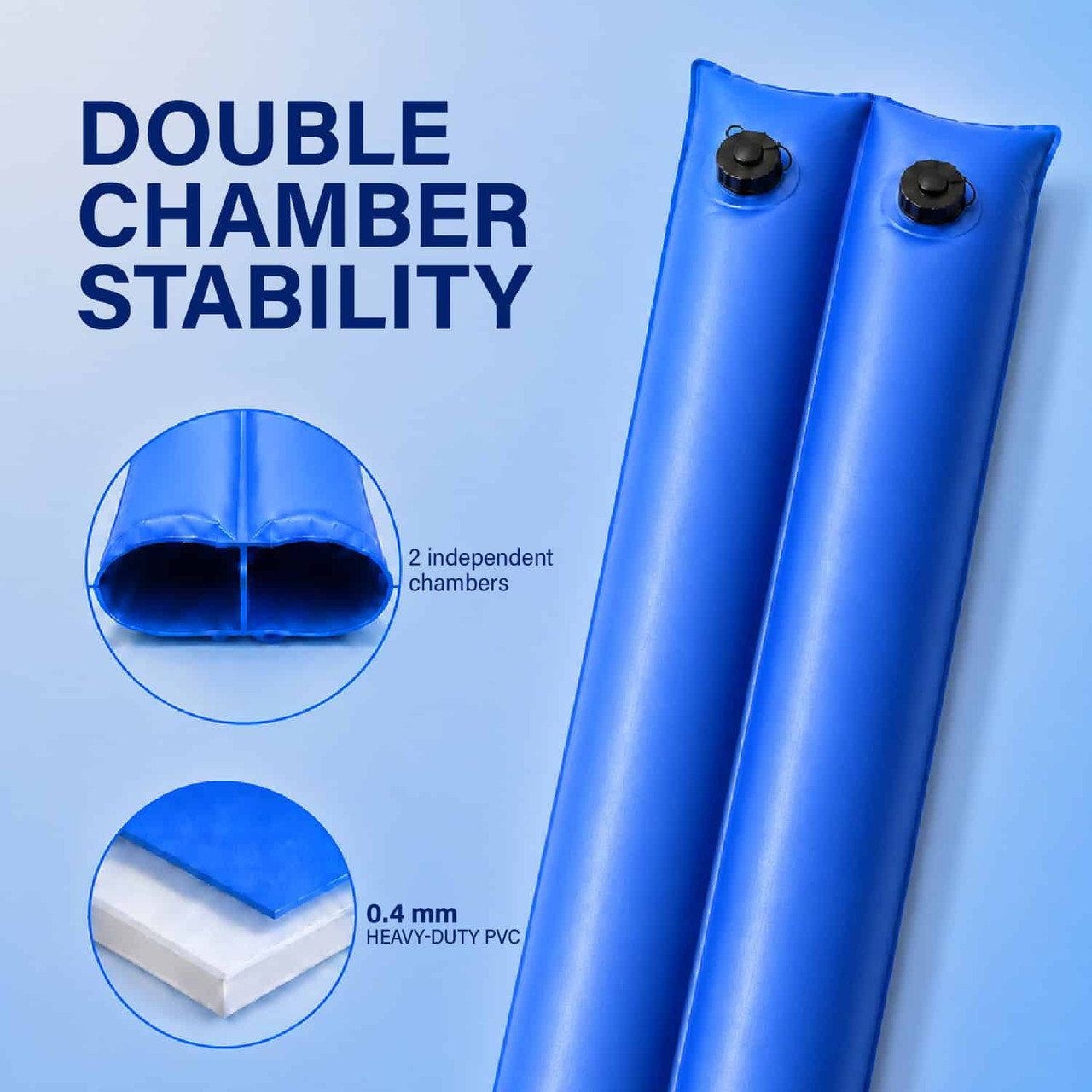 Heavy Duty Water Bag 10', Double Chamber with Twist Cap