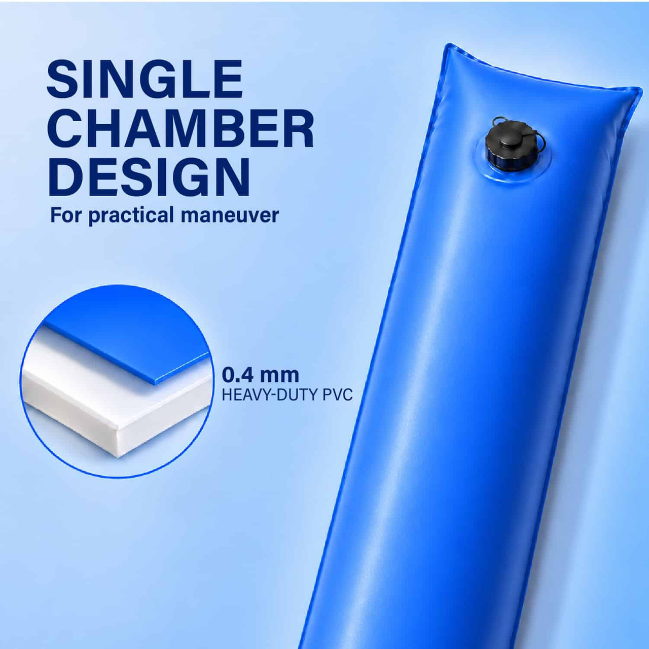 Heavy Duty Water Bag 4', Single Chamber with Twist Cap