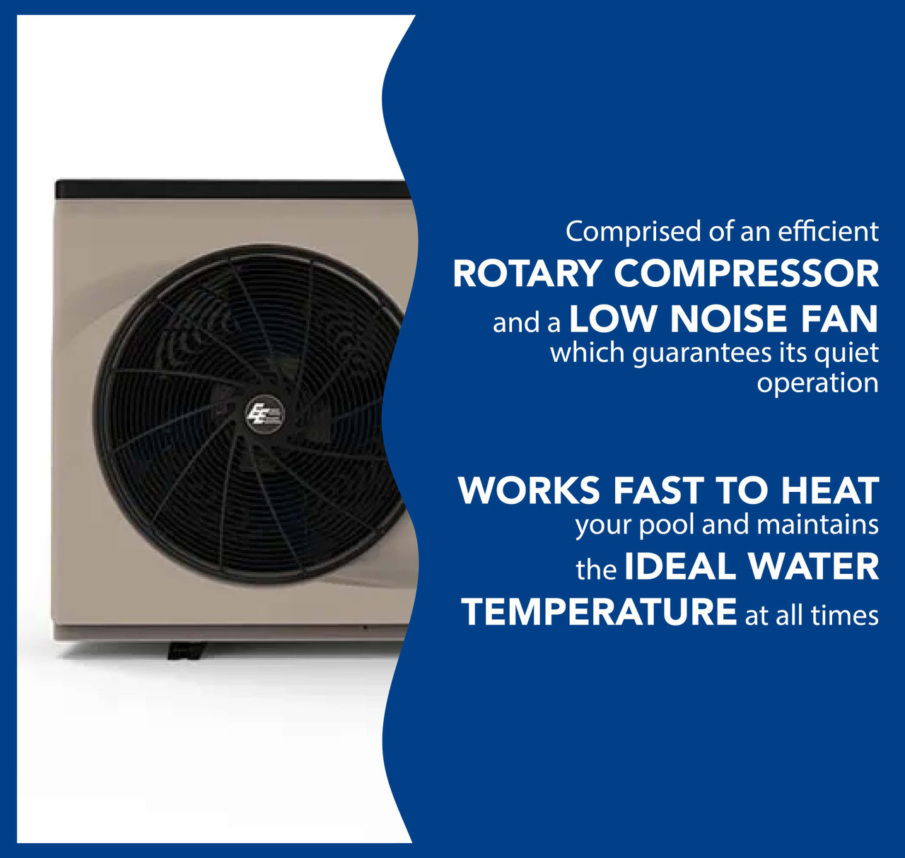 Hayward 55,000 BTU Variable Speed Heat Pump, Titanium Exchanger