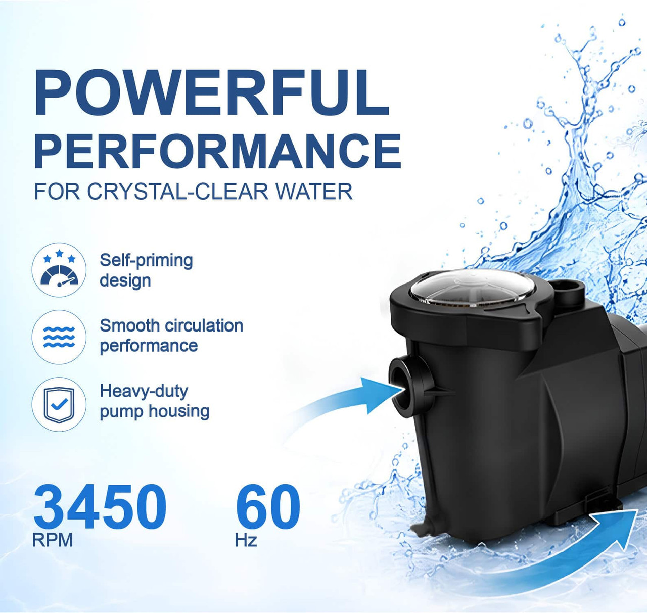 AquaFlow 1 HP Inground Super Pump
