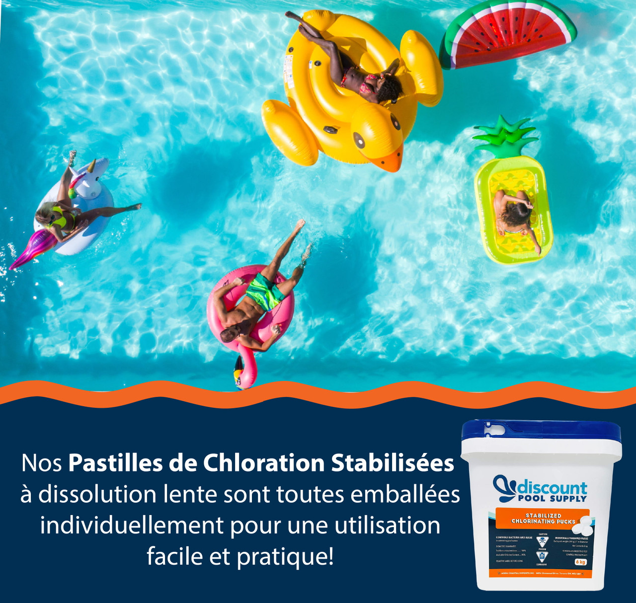 Discount Pool Supply - Pastilles de chlore 3" x 6KG