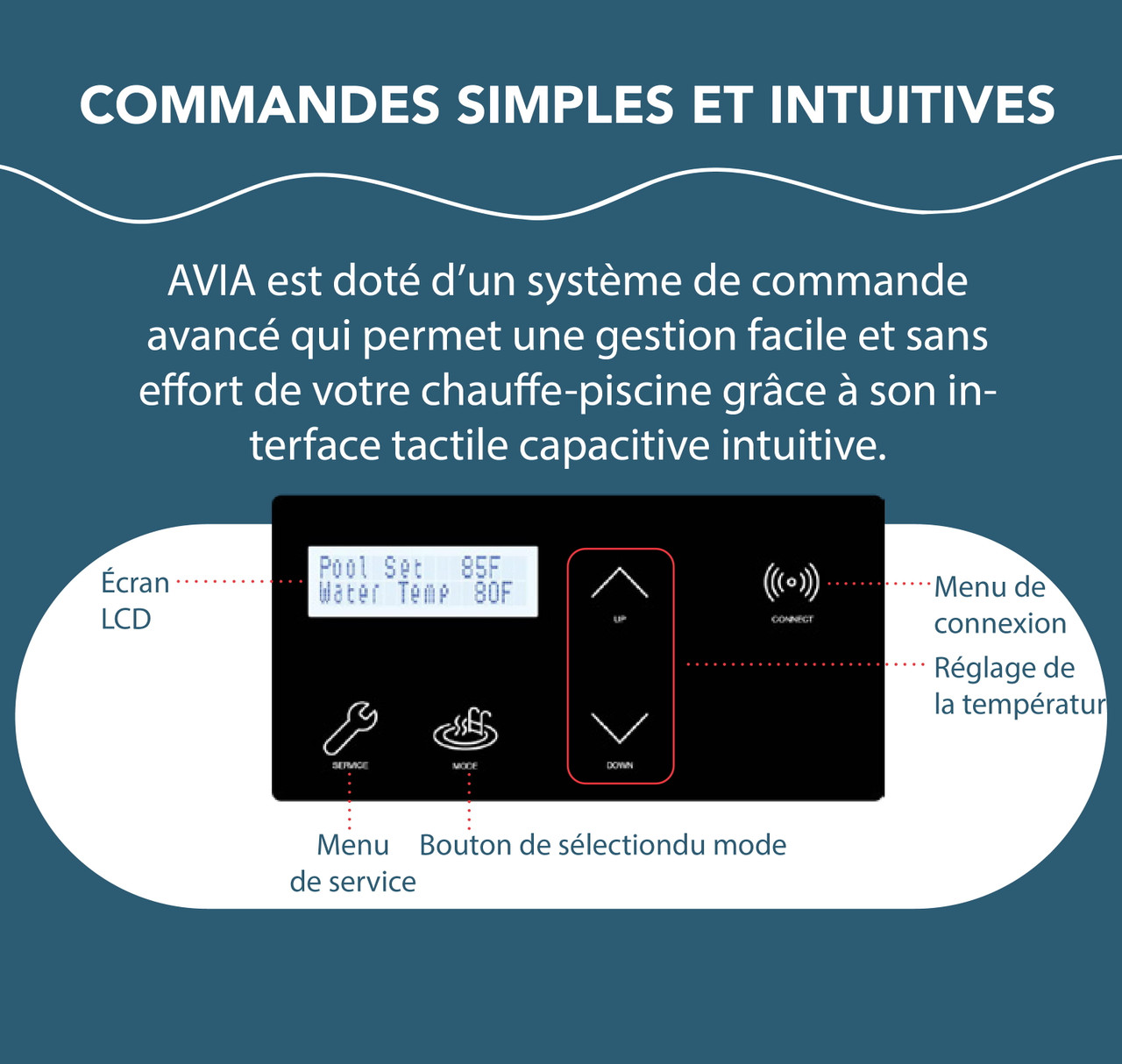 Chauffe-eau au gaz naturel à faibles émissions NOx Raypak Avia HD avec Nitek, 264A électronique