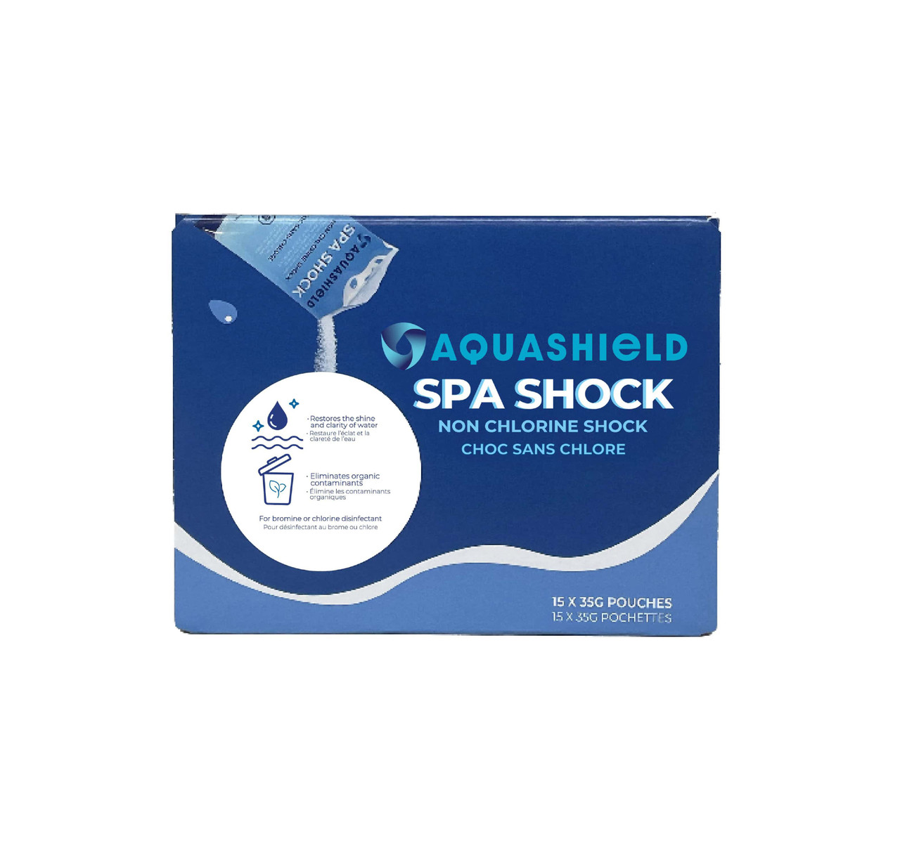 Aqua Spa Shock Pouches, 525g (15 Pack x 35g Each)
