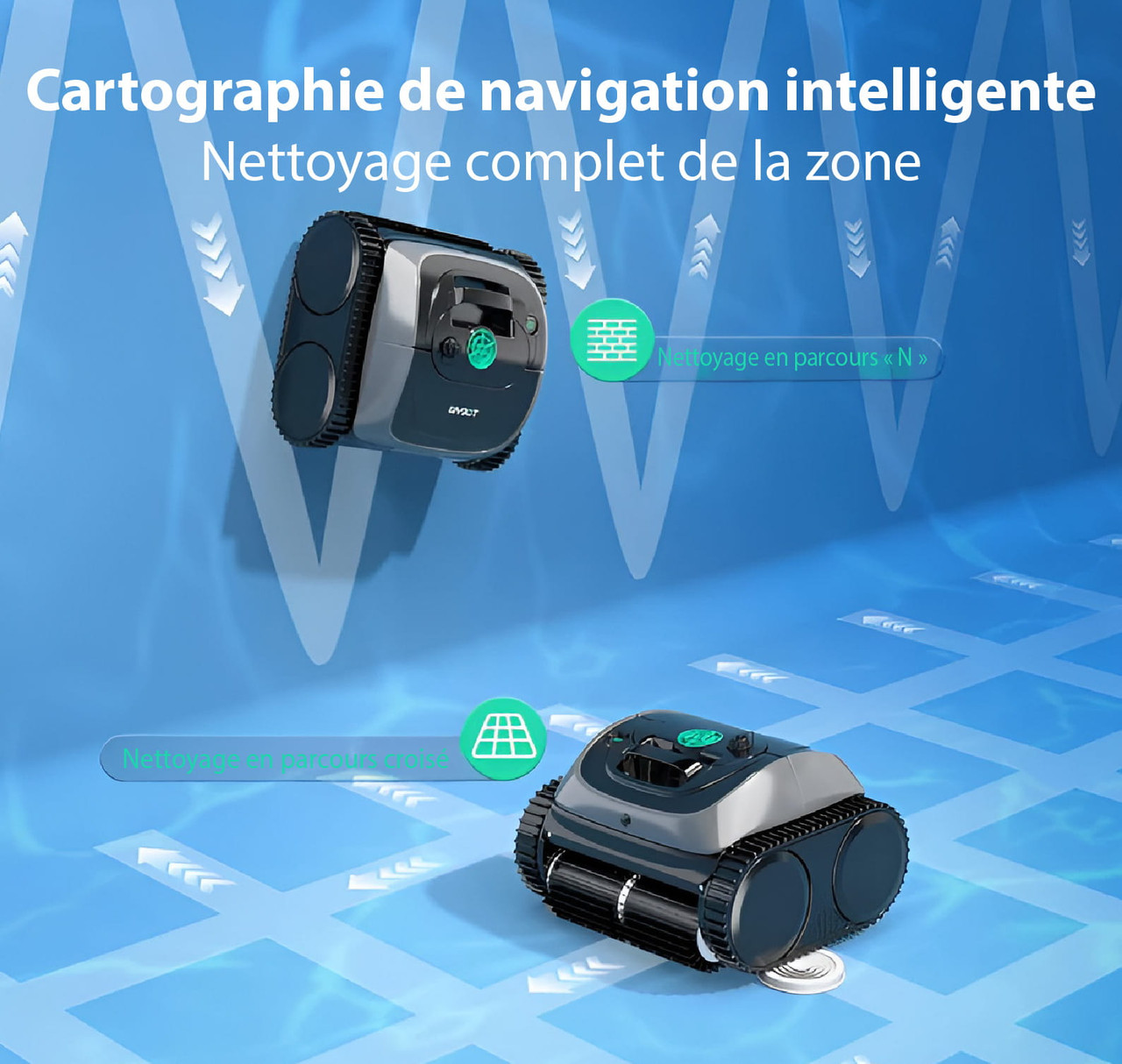 Nettoyeur de piscine robotisé sans fil WYBOT C1