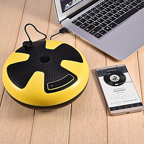 Floating Waterproof Bluetooth Speaker, Yellow & Black