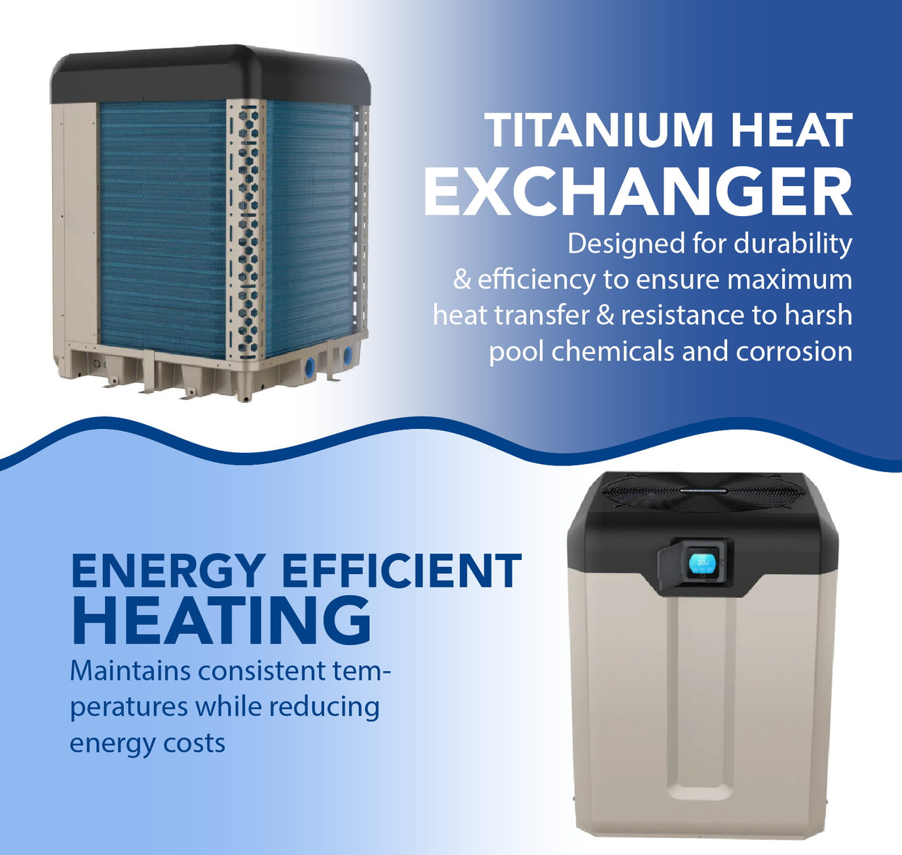 Hayward HeatPro VS 115,000 BTU Heat Pump, Titanium Inverter