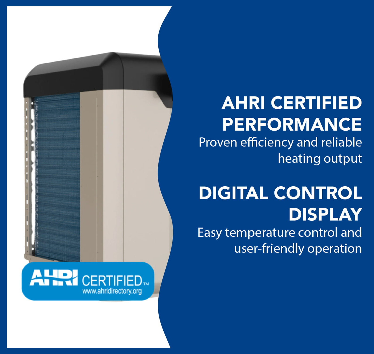 Hayward HeatPro VS 115,000 BTU Heat Pump, Titanium Inverter